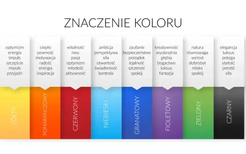 Czarny kolor oznacza elegancję, luksus, potęgę, stałość, prestiż i siłę.