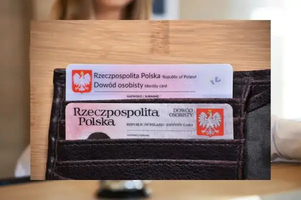 Portfel z dwoma dowodami osobistymi. Bez nich zameldowanie w hotelu jest niemożliwe.